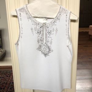 White sequined shell